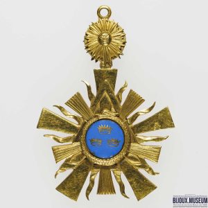 Bijou der Freimaurer - Loge Zum Geheimnis der drei Könige es gehört zu den seltensten Mitgliederabzeichen - vs.