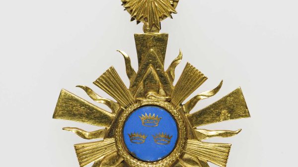 Bijou der Freimaurer - Loge Zum Geheimnis der drei Könige es gehört zu den seltensten Mitgliederabzeichen - vs.